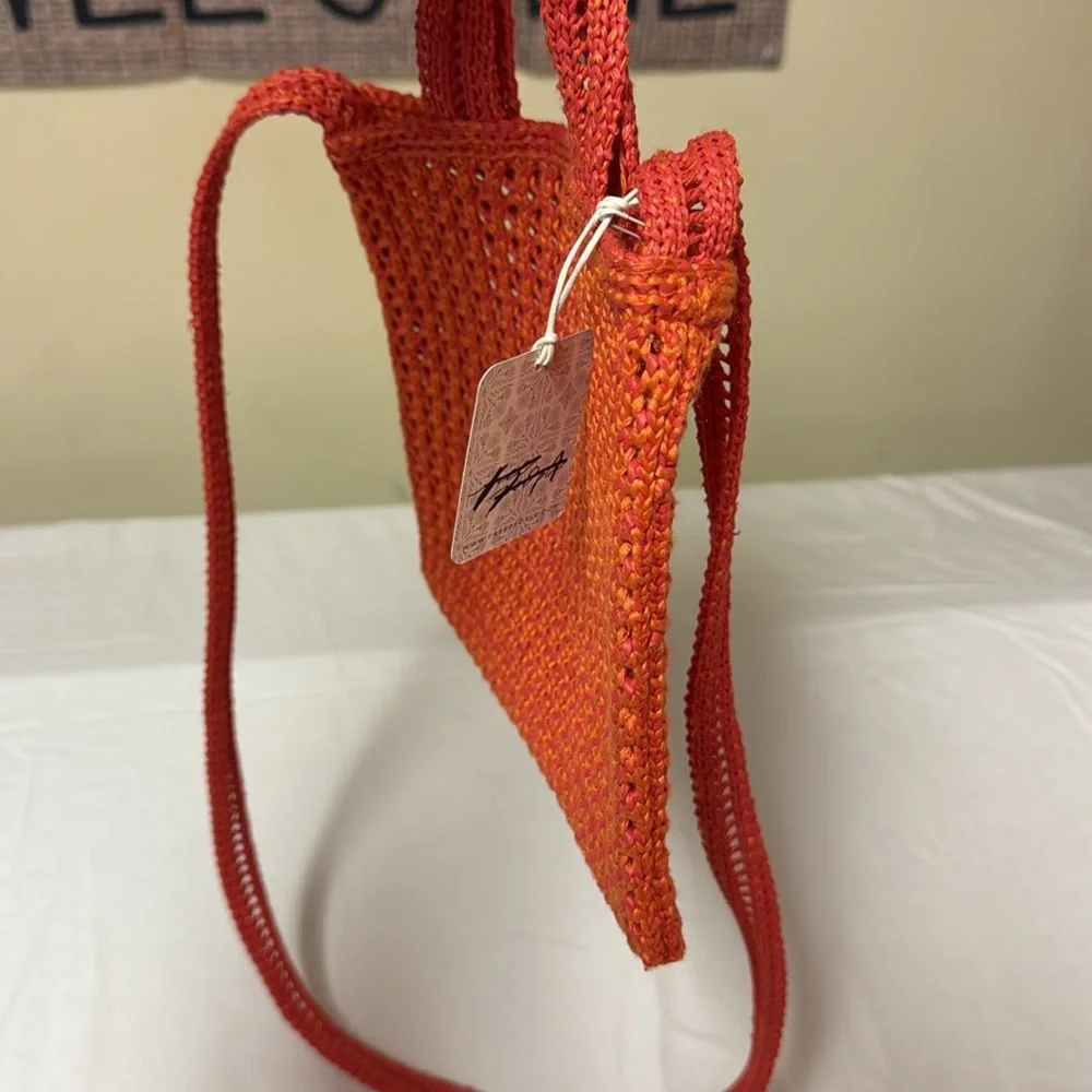 Free‎ People crochet orange crossbody - Picture 6 of 7
